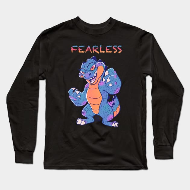 Fearless Long Sleeve T-Shirt by CookieDoughGecko